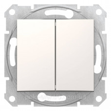 Двухклавишный переключатель слоновая кость Schneider Electric серия SEDNA