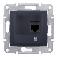 Компьютерная розетка RJ45 UTP категория 5е графит Schneider Electric серия SEDNA
