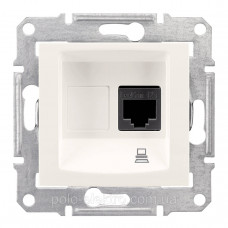 Компьютерная розетка RJ45 UTP категория 5е слоновая кость Schneider Electric серия SEDNA