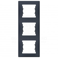 Рамка 3-Постовая Вертикальная Графит