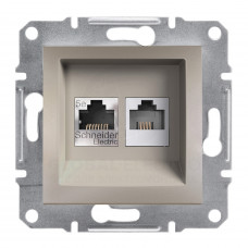 Розетка Компьютерная Rj45 Кат. 5Е I Телефонная Розетка Rj12 Asfora Бронза Розетка Компьютерная Rj45 Кат. 5Е I Телефонная Розетка Rj12 Asfora Бронза