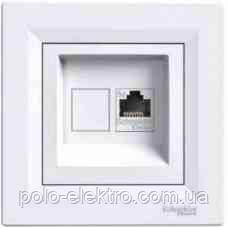 Розетка компьютерная RJ45 кат. 5е UTP белая Asfora Schneider Electric Розетка компьютерная RJ45 кат. 5е UTP белая Asfora Schneider Electric