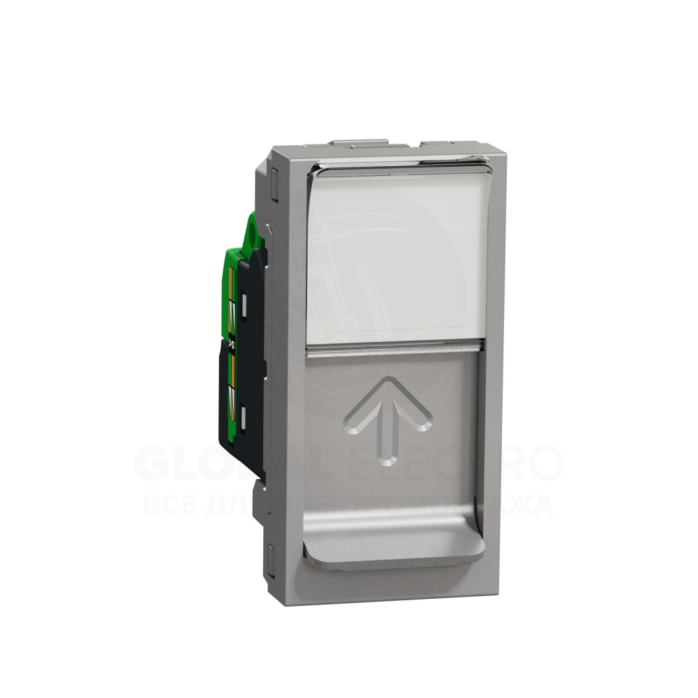 Розетка компьютерная RJ45, одинарная категория 6 STP, 1 алюминий модуль