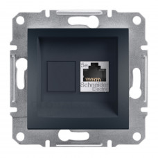 Розетка Компьютерная Rj45 Stp Кат. 5Е Asfora Антрацит Розетка Компьютерная Rj45 Stp Кат. 5Е Asfora Антрацит