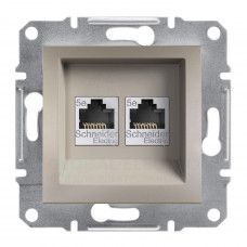 Розетка Компьютерная Rj45 Utp Кат. 5Е Двойная Asfora Бронза Розетка Компьютерная Rj45 Utp Кат. 5Е Двойная Asfora Бронза