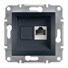 Розетка Компьютерная Rj45 Utp Кат.6 Asfora Антрацит Розетка Компьютерная Rj45 Utp Кат.6 Asfora Антрацит