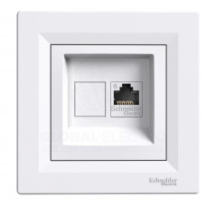 Розетка Компьютерная Rj45 Utp Кат.6 Белая Asfora Розетка Компьютерная Rj45 Utp Кат.6 Белая Asfora