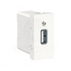 Розетка USB 1 модуль белый