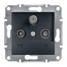 Tv-R-Sat Розетка 8Db Проходная Asfora Антрацит