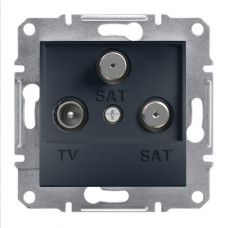Tv-Sat-Sat Розетка Концевая Asfora Антрацит