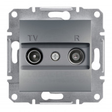 Tv/R Розетка 4Db Проходная Asfora Сталь