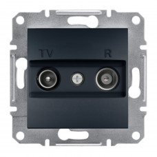 Tv/R Розетка 8Db Проходная Asfora Антрацит