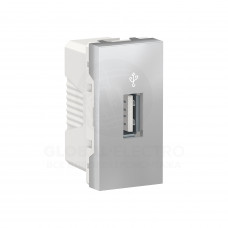 USB-коннектор 1 модуль алюминий