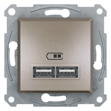 Usb Розетка 2,1A Бронза Asfora
