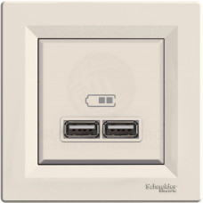 Usb Розетка 2,1A Крем Asfora