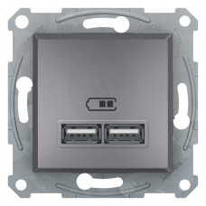 Usb Розетка 2,1A Сталь Asfora