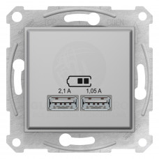 Usb Розетка Sedna 2,1A Алюминий
