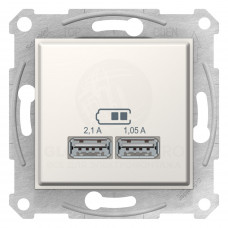 Usb Розетка Sedna 2,1A Слоновая Кость