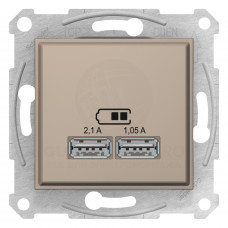 Usb Розетка Sedna 2,1A Титан