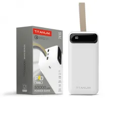 Повербанк TITANUM 741S 50000mAh 22.5W White (TPB-741S-W)