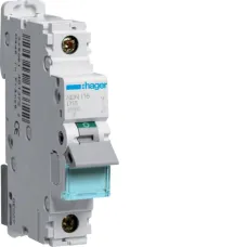 Автоматический выключатель Hager 1P 10kA D 16A NDN116 Автоматический выключатель Hager 1P 10kA D 16A NDN116