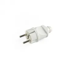Вилка мережева з заземленням пряма біла 16А TITANUM STANDARD (TF-PL116G-W)
