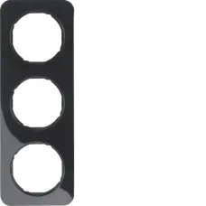 Рамка Berker R.1 тримісна чорна 10132145