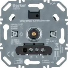 Поворотний димер Berker універсальний 20-210Вт LED 3-60Вт 2973