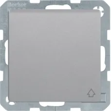 Розетка Berker Q.1/Q.3/Q.7 з заземленням та кришкою алюміній 47516064