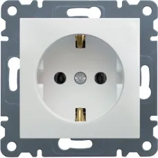 Розетка Hager Lumina з заземленням біла WL1050