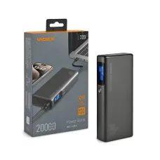 Повербанк 20000mAh VIDEX VPB-323 130W PD100W +Display (VPB-323-B)