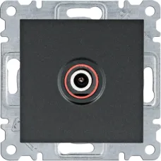 ТВ розетка Hager Lumina чорна WL3213