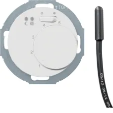 Терморегулятор Berker R.classic/1930/Glas з датчиком 250В полярна білизна 20342079