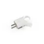 Вилка сетевая с заземлением угловая с ручкой белая 16А TITANUM STANDARD (TF-PL316G-W)
