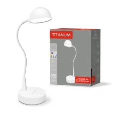 LED лампа настольная TITANUM TLTF-012W 7W 3000-6000K с аккумулятором белая (TLTF-012W)