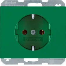 Розетка Berker K.1 з заземленням зелена 47157013