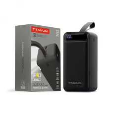 Повербанк TITANUM 741S 50000mAh 22.5W Black (TPB-741S-B)