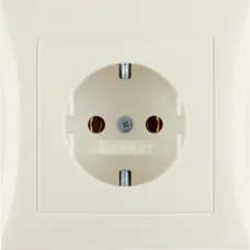 Розетка Berker S.1/B.3/B.7 з заземленням цільна з рамкою біла 47428982