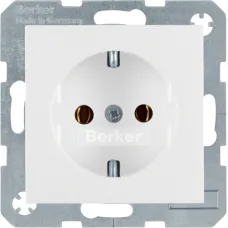 Розетка Berker S.1/B.3/B.7 з заземленням полярна білизна 47438989