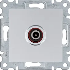 ТВ розетка Hager Lumina срібна WL3212