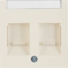 Лицьова панель Berker S.1/B.3/B.7 для подвійної комп'ютерної, телефонної розетки RJ12/RJ45 біла 11818982