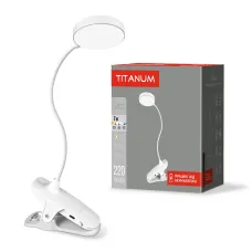 LED лампа настольная TITANUM TLTF-013W 7W 3000-6000K с аккумулятором белая (TLTF-012W)