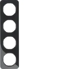 Рамка Berker R.1 чотиримісна чорна 10142145