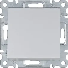 Вимикач двополюсний Hager Lumina срібний WL0062