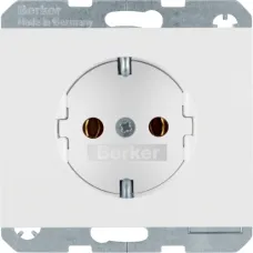 Розетка Berker K.1 з заземленням полярна білизна 47157009