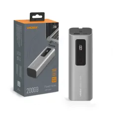 Повербанк 20000mAh VIDEX VPB-366 165W PD100W +Display (VPB-366-G)