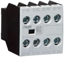 Додатковий контакт Hager 2НВ+2НЗ для EV007-10-EV038-10, EVN022-EVN045, EVL014-EVL027 (EVA002)