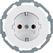Розетка Berker R.classic з заземленням полярна білизна 47452089