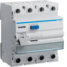 Пристрій захисного відключення Hager 4P 6kA 40A 300mA A CFA440D