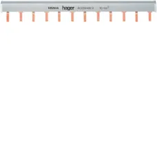 Шина Hager  гребінчаста 2P 10мм² 12M KB263A